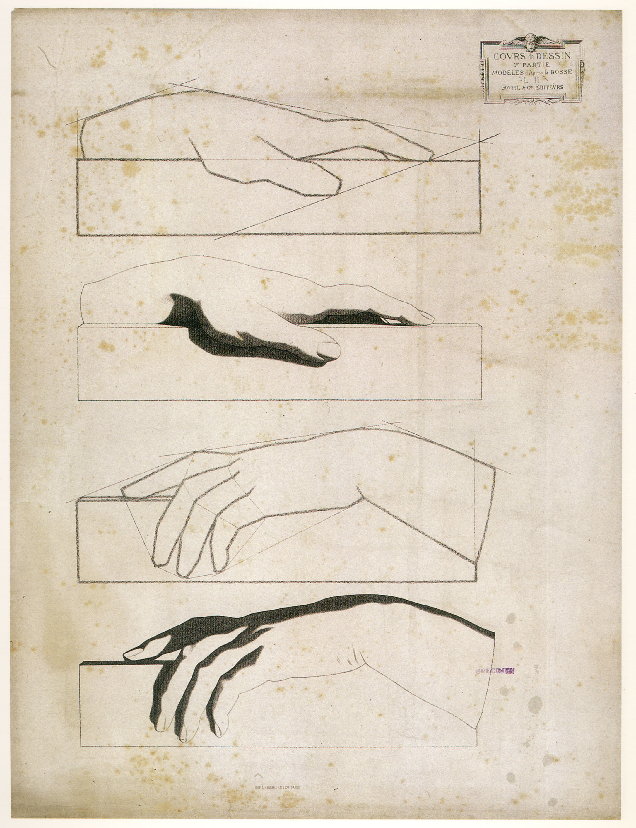 Plate I,11 - Hands in profile