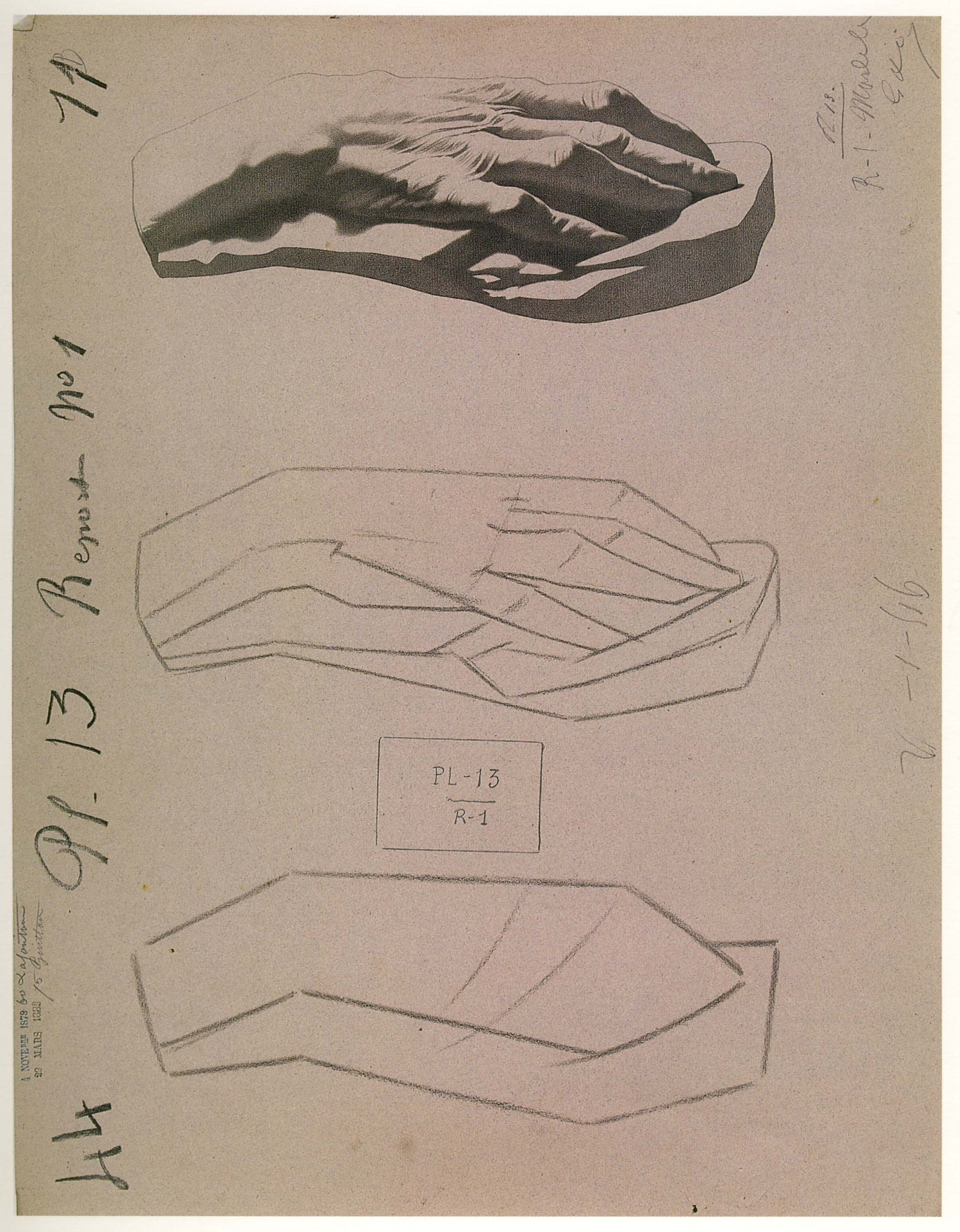 Plate I,13 - Closed hand and leaning hand