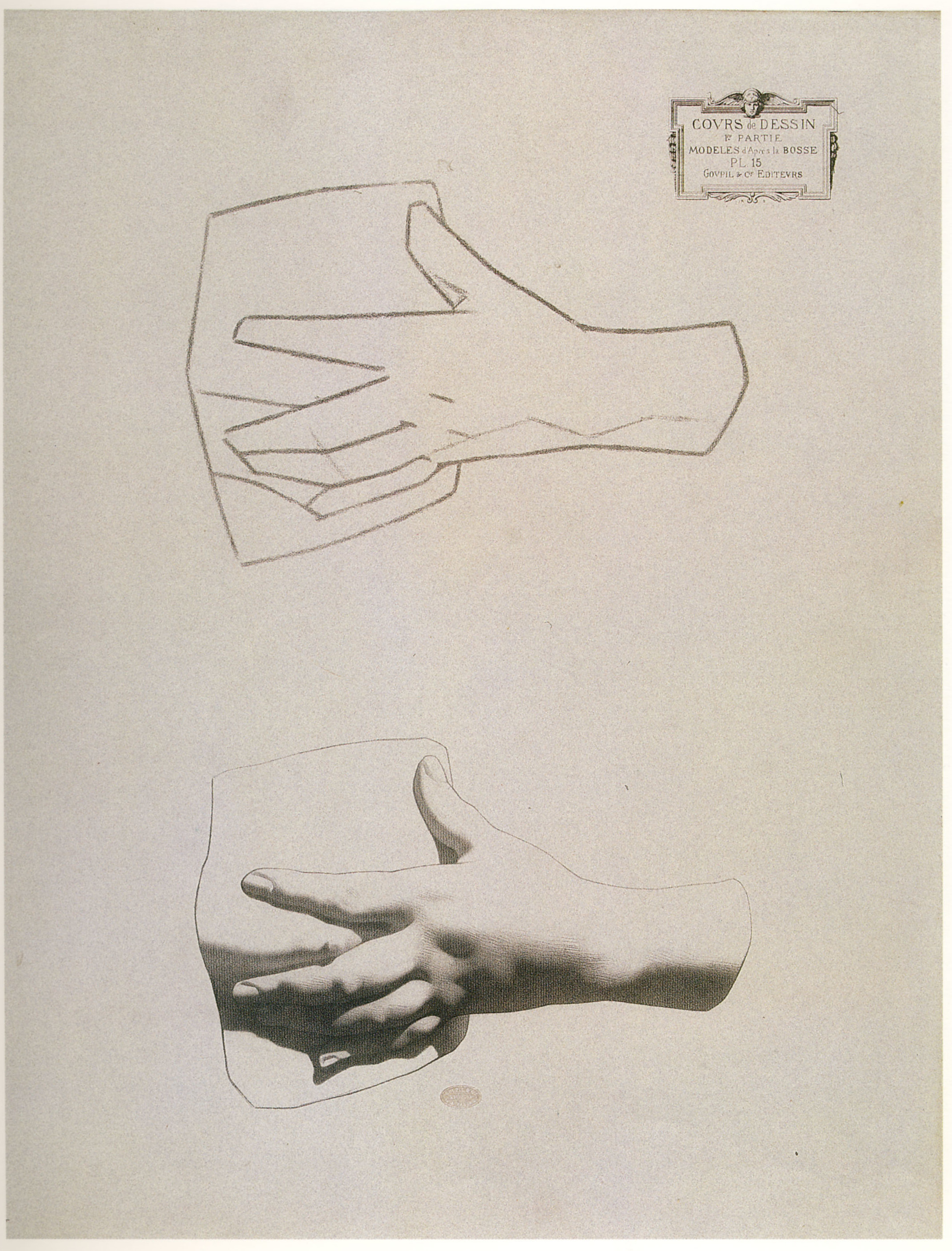 Plate I,15 - Hand of woman pressing her breast