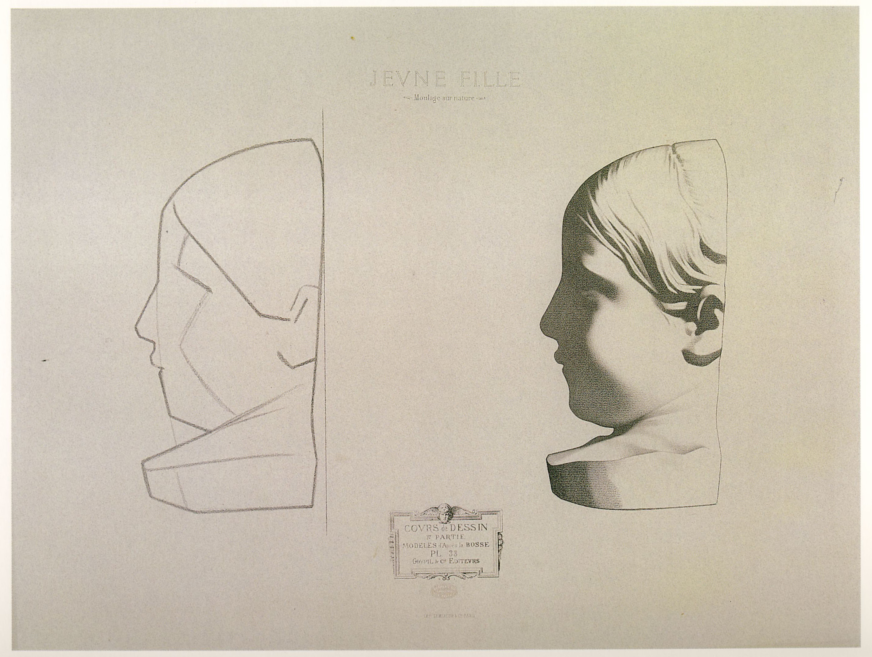 Plate I,33 - Young girl. Life cast