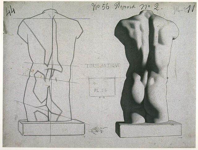 Torso Back View Charles Bargue's drawing course