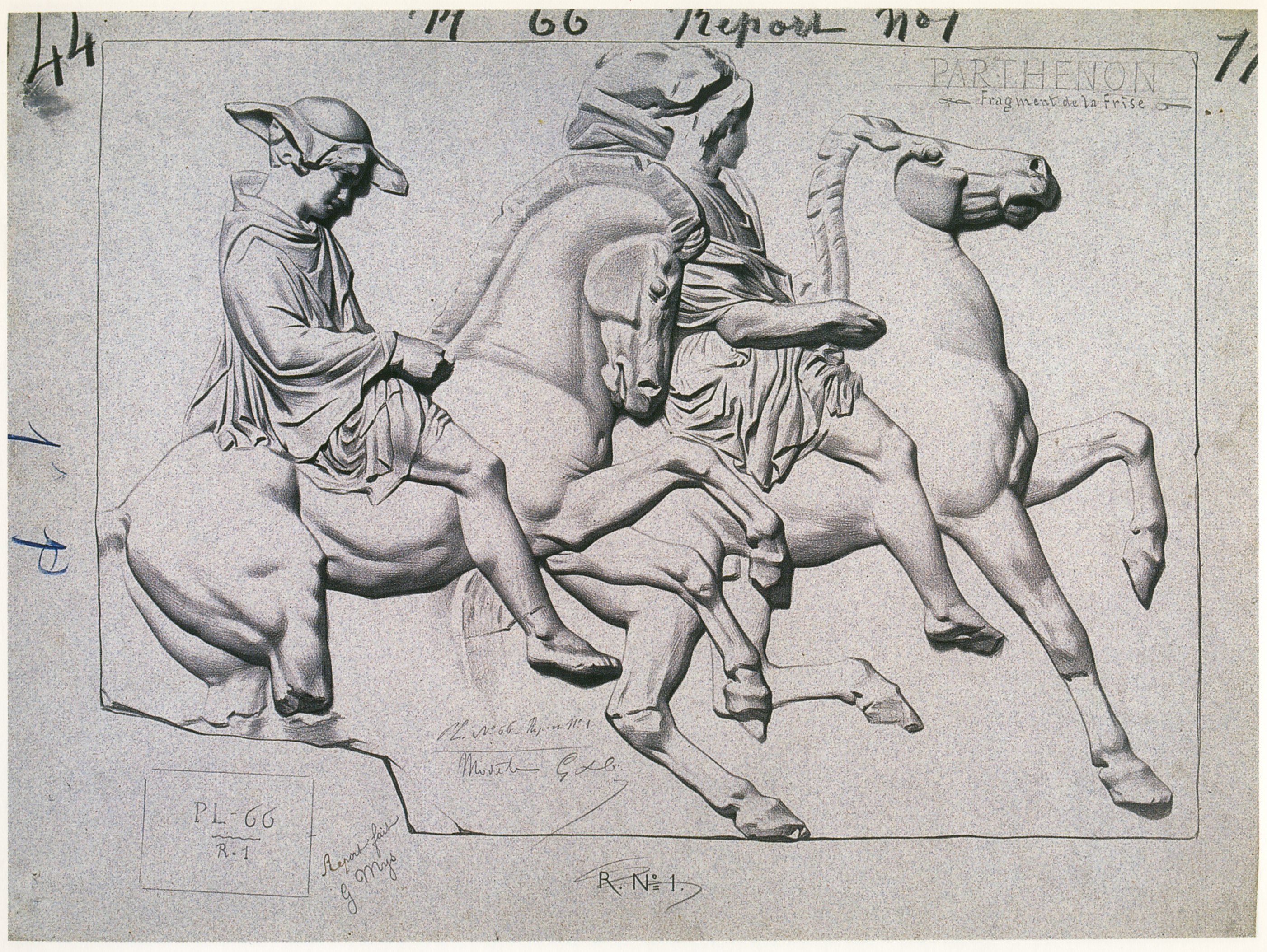 Plate I,66 - Two knights